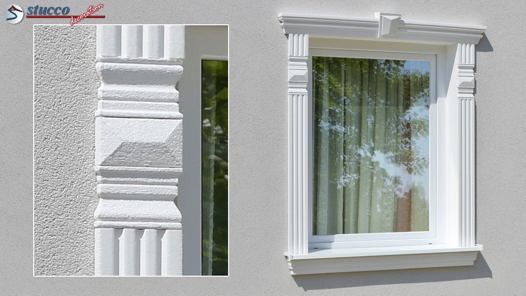 Fensterumrahmung Fassadengestaltung Fassadenprofil Gesims Stuckprofile L96P 