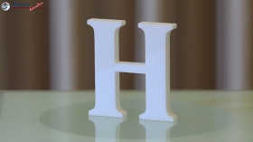 Styroporbuchstaben-h