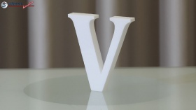 Styroporbuchstaben-v