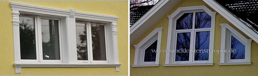 Fassadenprofile und Zierleisten für besondere Fenster - Stuck
