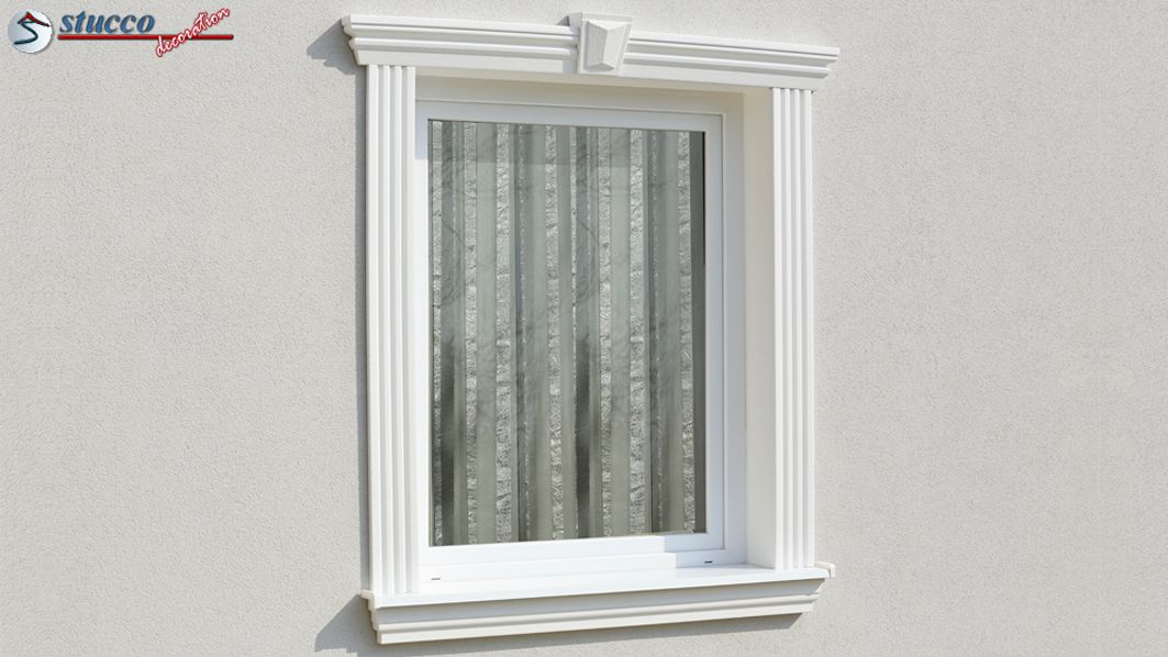 Fensterumrahmung L105P Fassadengestaltung Fassadenprofil Gesims Stuckprofile 