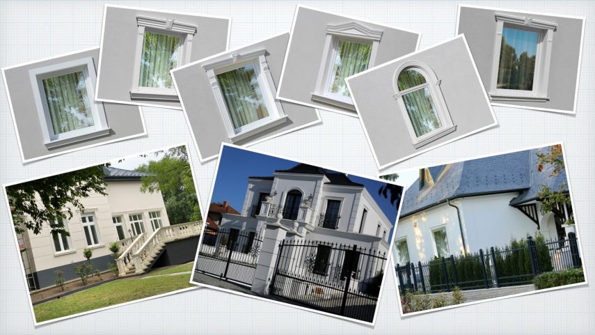 Fensterumrahmungen und Fenstergiebel