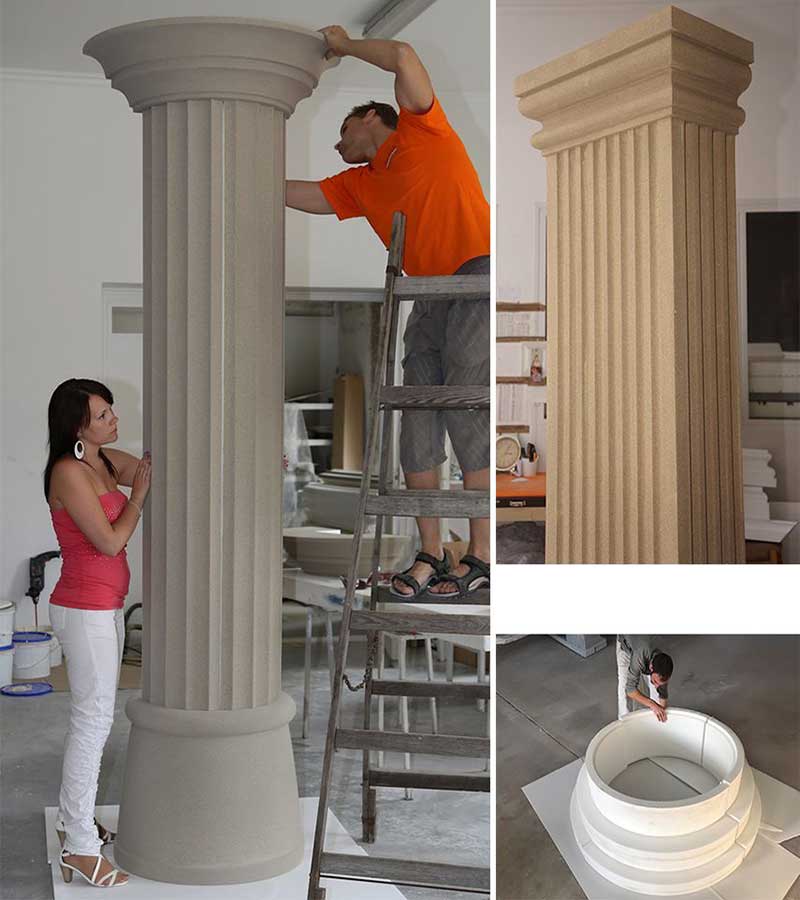 Säulenstuck mit maßgeschneiderten Designs und Größen