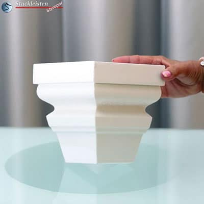 Äußeres Eckelement zur beschichteten Fassadenstuck Zierleiste Ostbayern 163