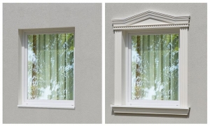 Fensterumrandung aus Stuck