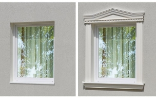 Fensterumrandung aus Stuck